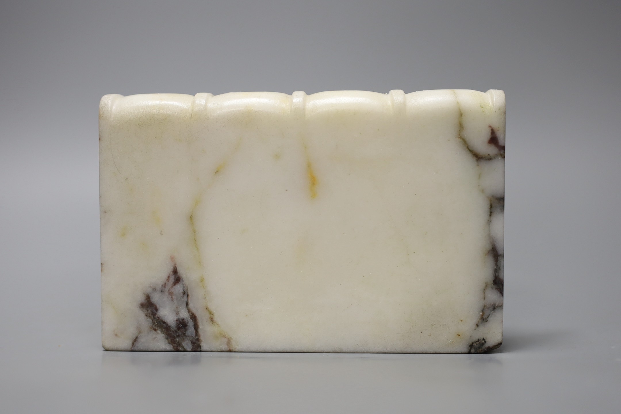 A 19th century Grand Tour carved marble ‘book’ - 'Palazzo dei Ceseri’, 16cm